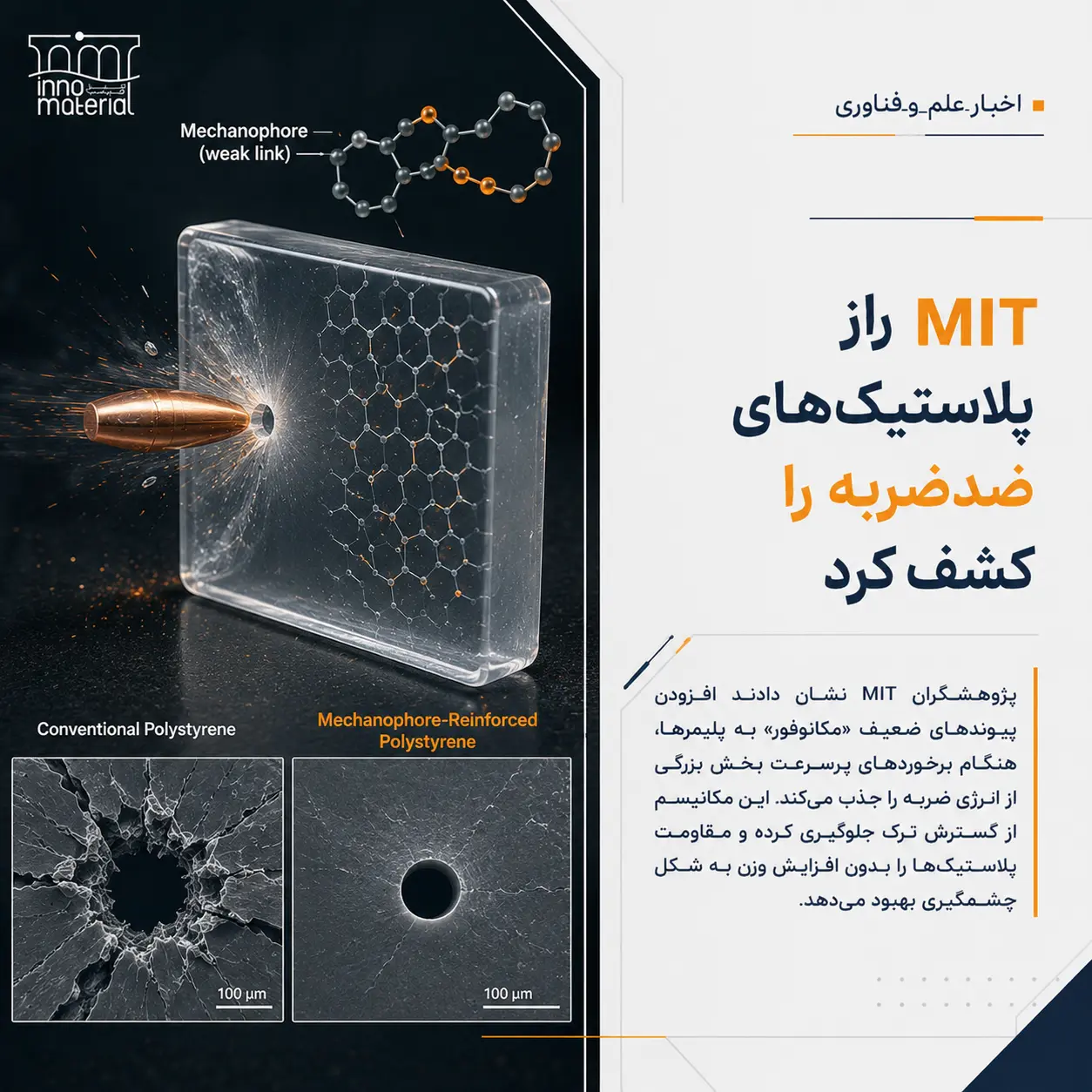 پژوهشگران MIT روشی جدید برای افزایش مقاومت پلیمرها در برابر ضربات شدید ارائه کردند !
